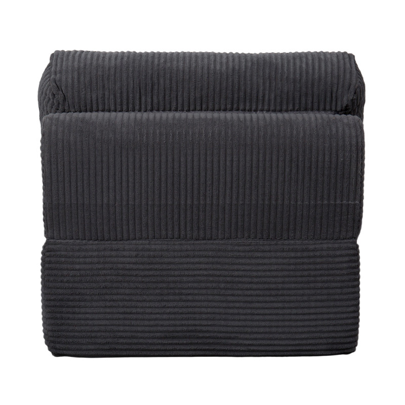 Opvouwbare multifunctionele volschuimslaapbank van donkergrijs corduroy met ergonomische rugleuning Opvouwbare multifunctionele volschuimslaapbank van donkergrijs corduroy met ergonomische rugleuning
