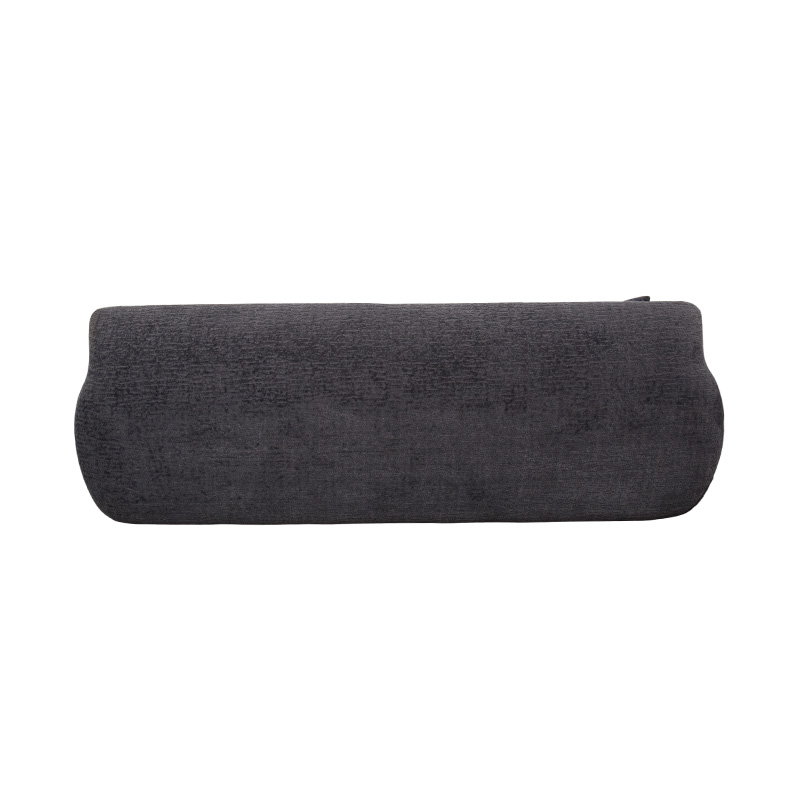 3-4-zits volschuimbank in donkergrijze jacquard-chenillestof