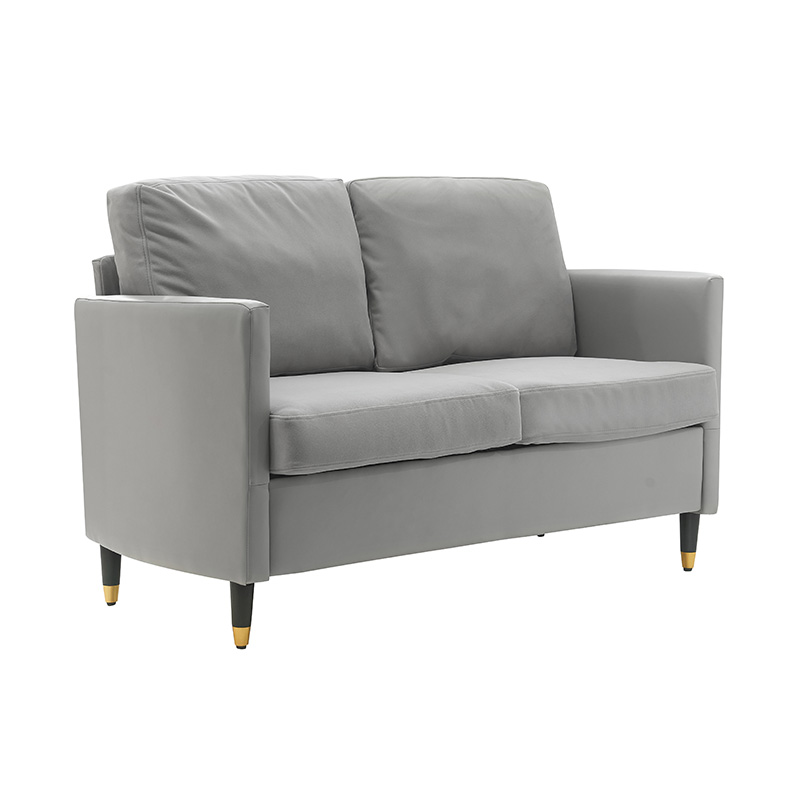 Eenvoudige leren bank met patchwork