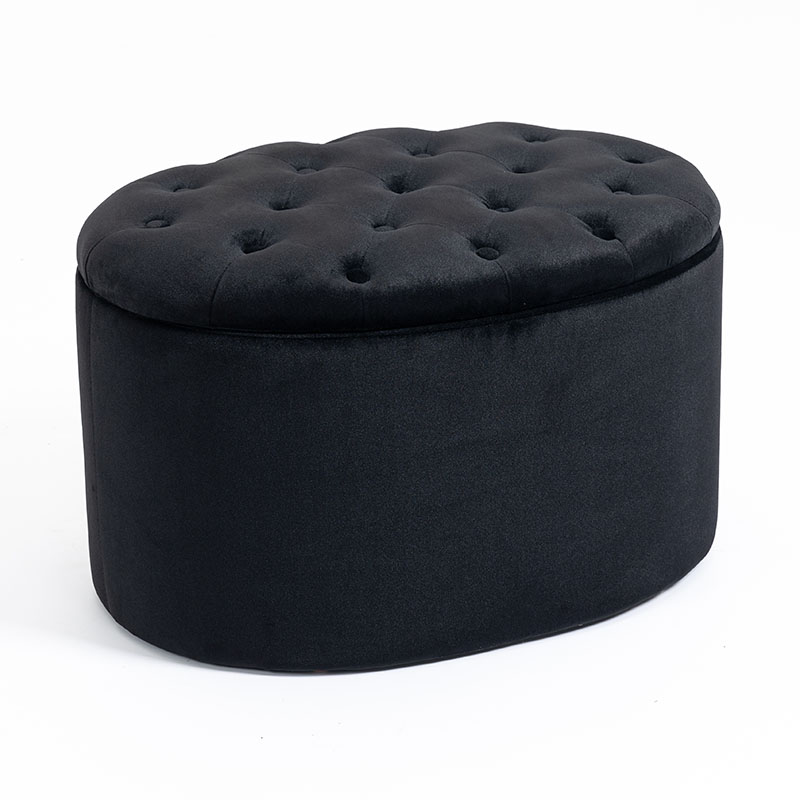 Kleine kleurrijke broodvormige opbergkruk van stof