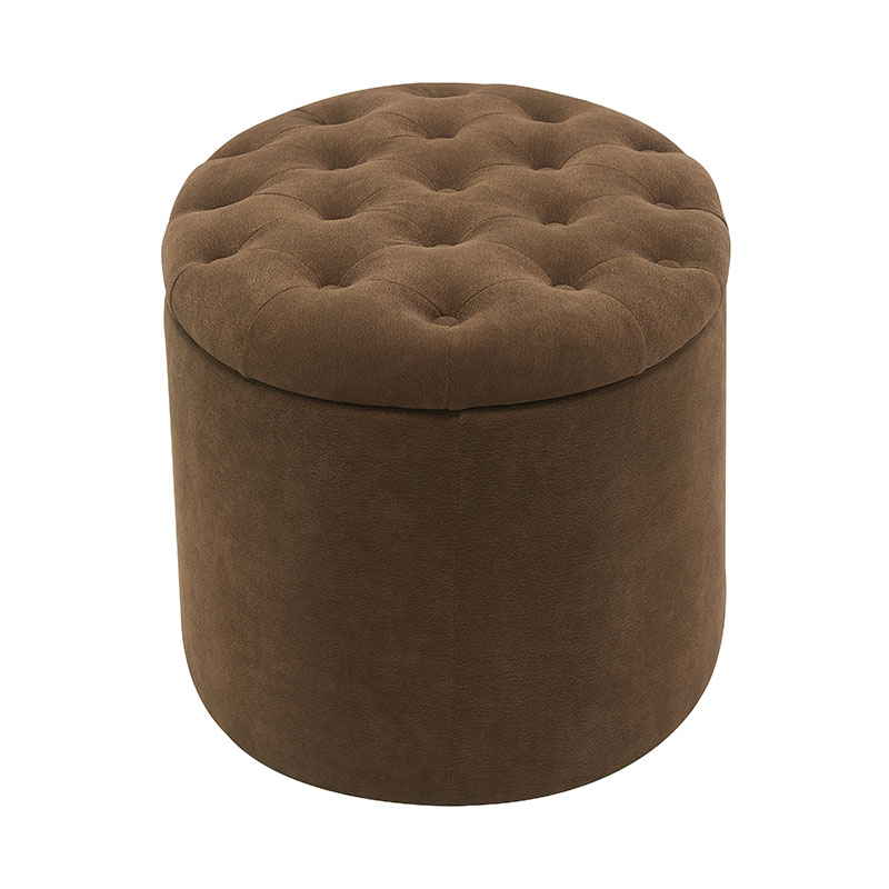 Kleine kleurrijke broodvormige opbergkruk van stof