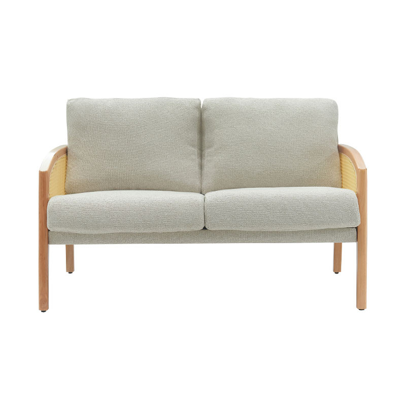 Rotan armleuning linnen bank