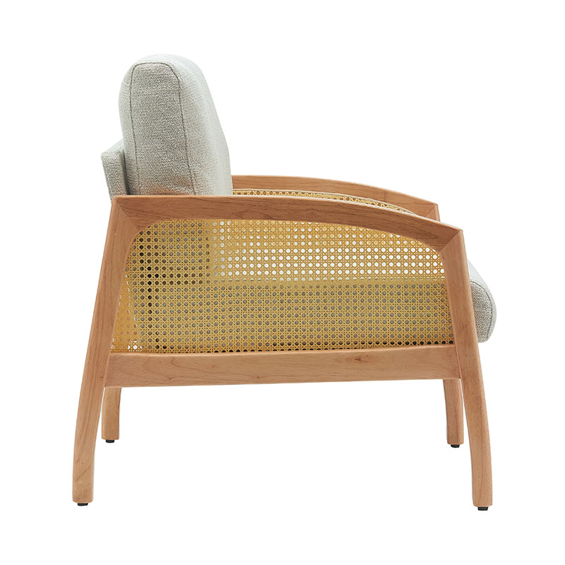 Rotan armleuning linnen bank